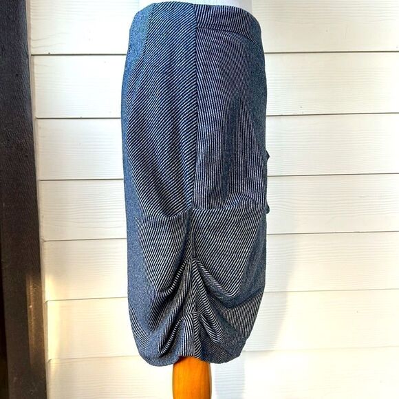 COPY - Eva Franca French Designer Wool Pinstripe Skirt - Picture 3 of 11